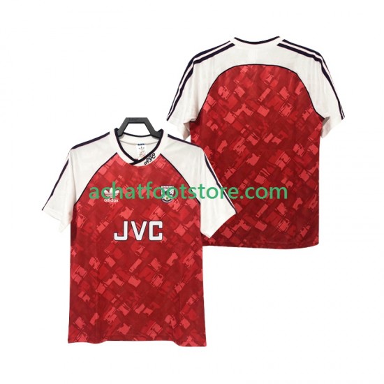 Maillot Arsenal Rétro Domicile Tenue pour Homme 1990 1992 Manche Courte