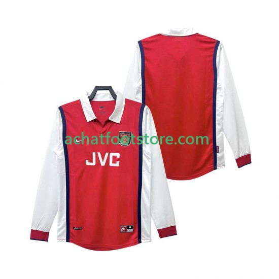 Maillot Arsenal Rétro Domicile Tenue pour Homme 1988 2002 Manche Longue