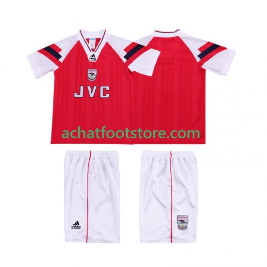 Maillot Arsenal Rétro Domicile Tenue pour Enfant 1992 1994 Manche Courte