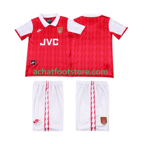 Maillot Arsenal Rétro Domicile Tenue pour Enfant 1994 1996 Manche Courte