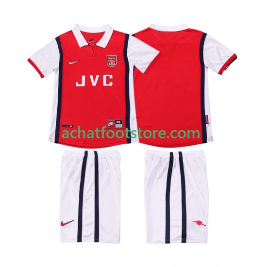 Maillot Arsenal Rétro Domicile Tenue pour Enfant 1988 2002 Manche Courte