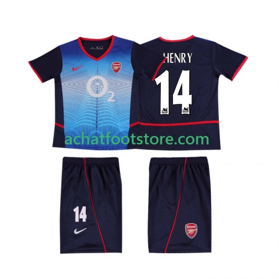 Maillot Arsenal Thierry Henry 14 Rétro Extérieur Tenue pour Enfant 2010 1999 Manche Courte
