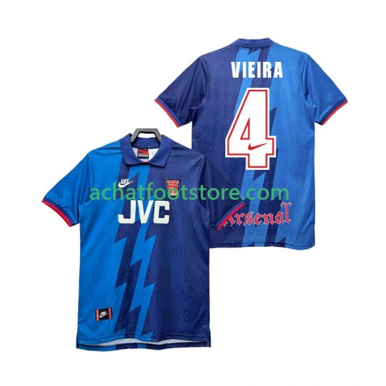 Maillot Arsenal VIEIRA 4 Rétro Extérieur Tenue pour Homme 1995 1996 Manche Courte