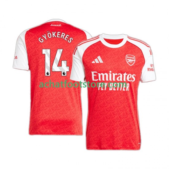 Maillot Arsenal Viktor Gyokeres 14 Domicile Tenue pour Homme 2025-2026 Manche Courte
