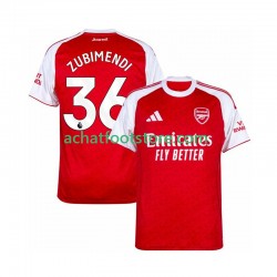 Maillot Arsenal Zubimendi 36 Domicile Tenue pour Homme 2025-2026 Manche Courte