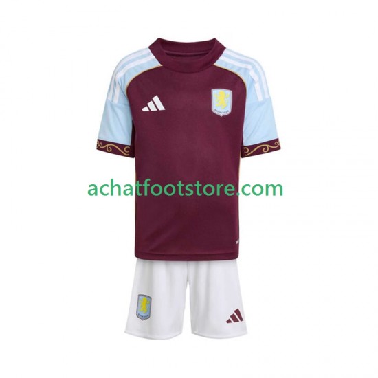 Maillot Aston Villa Domicile Tenue pour Enfant 2025-2026 Manche Courte