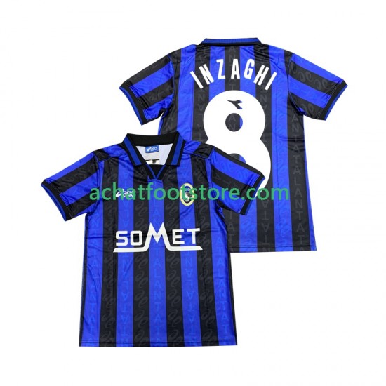 Maillot Atalanta INZAGHI 8 Domicile Tenue pour Homme 1996 2004 Manche Courte