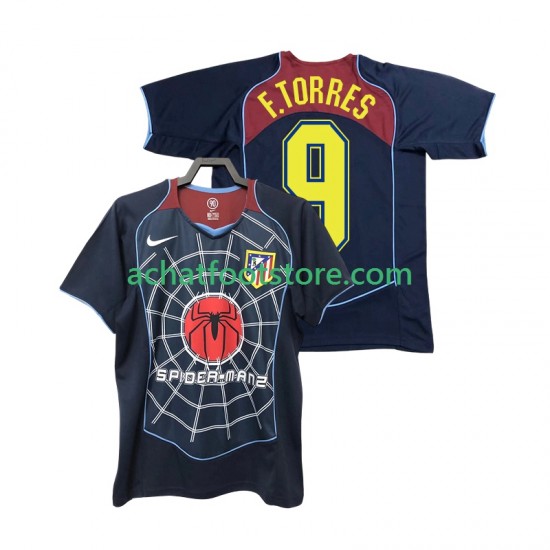 Maillot Atlético Madrid F TORRES 9 Rétro Extérieur Tenue pour Homme 1999 1998 Manche Courte