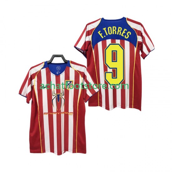 Maillot Atlético Madrid F TORRES 9 Rétro Domicile Tenue pour Homme 1999 1998 Manche Courte