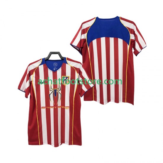 Maillot Atlético Madrid Rétro Domicile Tenue pour Homme 1999 1998 Manche Courte