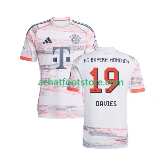 Maillot Bayern Munich Alphonso Davies 19 Extérieur Tenue pour Homme 2025-2026 Manche Courte