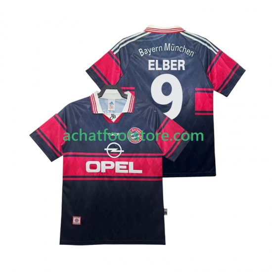 Maillot Bayern Munich Elber 9 Rétro Domicile Tenue pour Homme 2004 2002 Manche Courte