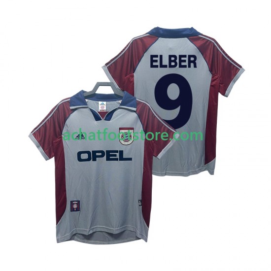 Maillot Bayern Munich Elber 9 Rétro 3ème Tenue pour Homme 2004 2002 Manche Courte