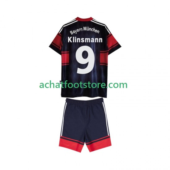 Maillot Bayern Munich Klinsmann 9 Rétro Domicile Tenue pour Enfant 2004 2002 Manche Courte