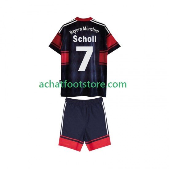Maillot Bayern Munich Scholl 7 Rétro Domicile Tenue pour Enfant 2004 2002 Manche Courte