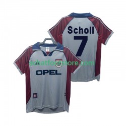 Maillot Bayern Munich Scholl 7 Rétro 3ème Tenue pour Homme 1988 2002 Manche Courte