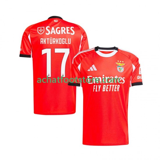 Maillot Benfica Kerem Akturkoglu 17 Domicile Tenue pour Homme 2025-2026 Manche Courte