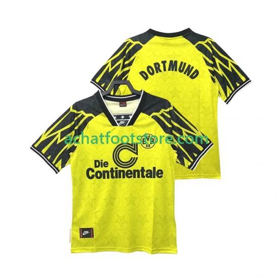 Maillot Borussia Dortmund Rétro Domicile Tenue pour Homme 1994 1995 Manche Courte
