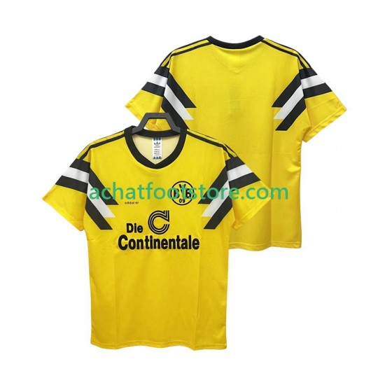Maillot Borussia Dortmund DFB-POKAL Rétro Domicile Tenue pour Homme 1989 Manche Courte