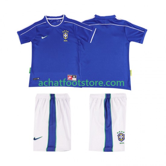 Maillot Brésil Rétro Extérieur Tenue pour Enfant 1988 Manche Courte