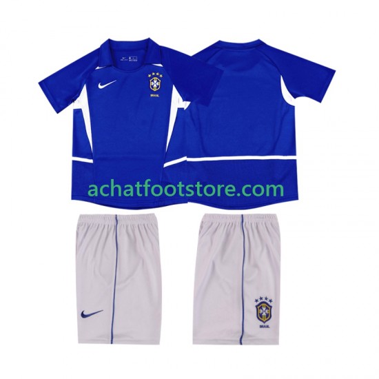 Maillot Brésil Rétro Extérieur Tenue pour Enfant 2010 Manche Courte