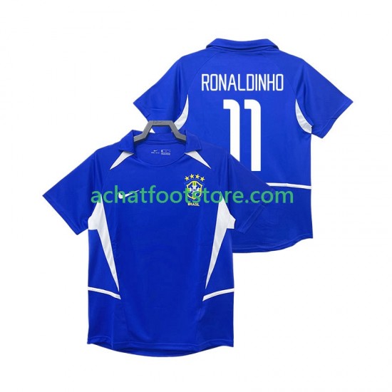 Maillot Brésil RONALDINHO 11 Rétro Extérieur Tenue pour Homme 2010 Manche Courte