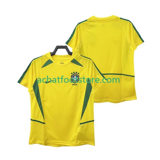 Maillot Brésil Rétro Domicile Tenue pour Homme 2010 Manche Courte