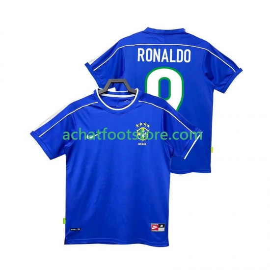 Maillot Brésil Ronaldo 9 Rétro Extérieur Tenue pour Homme 1988 Manche Courte