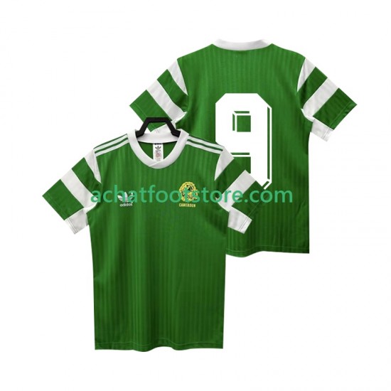 Maillot Cameroun 9 Rétro Domicile Tenue pour Homme 1990 Manche Courte