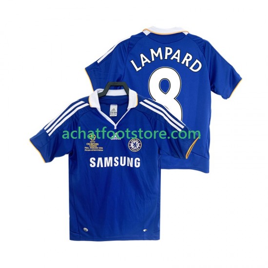 Maillot Chelsea LAMPARD 8 Rétro Domicile Tenue pour Homme 2007 2008 Manche Courte