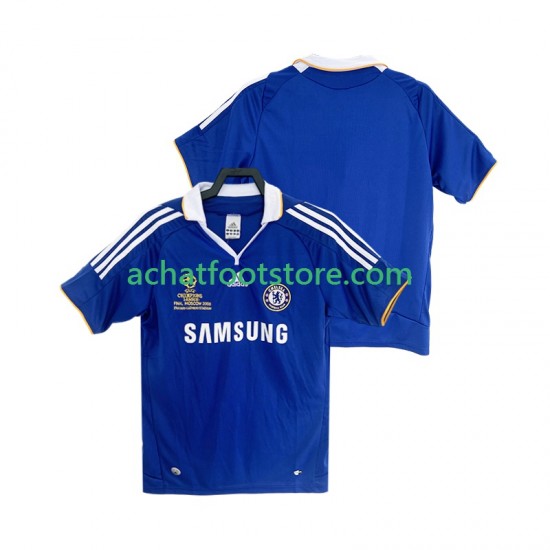 Maillot Chelsea Rétro Domicile Tenue pour Homme 2007 2008 Manche Courte