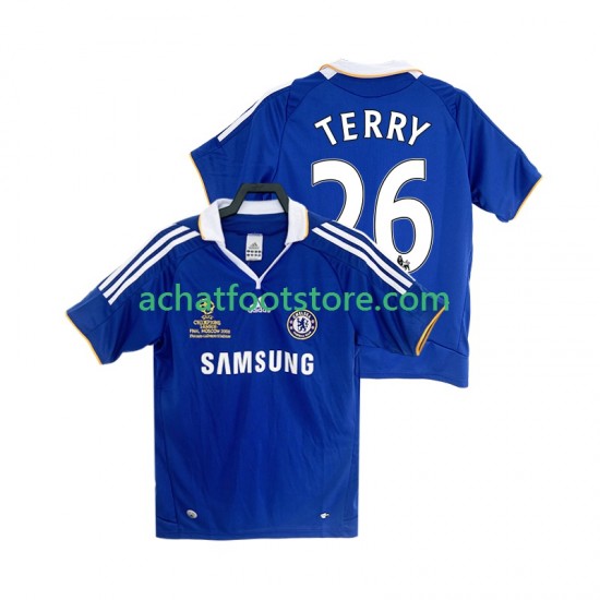 Maillot Chelsea TERRY 26 Rétro Domicile Tenue pour Homme 2007 2008 Manche Courte