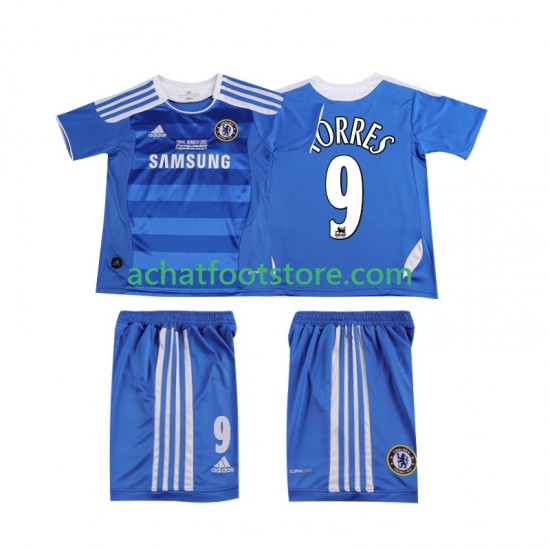 Maillot Chelsea Torres 9 Rétro Domicile Tenue pour Enfant 2011 2012 Manche Courte