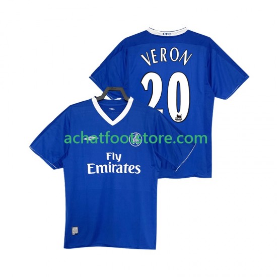 Maillot Chelsea VERON 20 Rétro Domicile Tenue pour Homme 2008 1998 Manche Courte