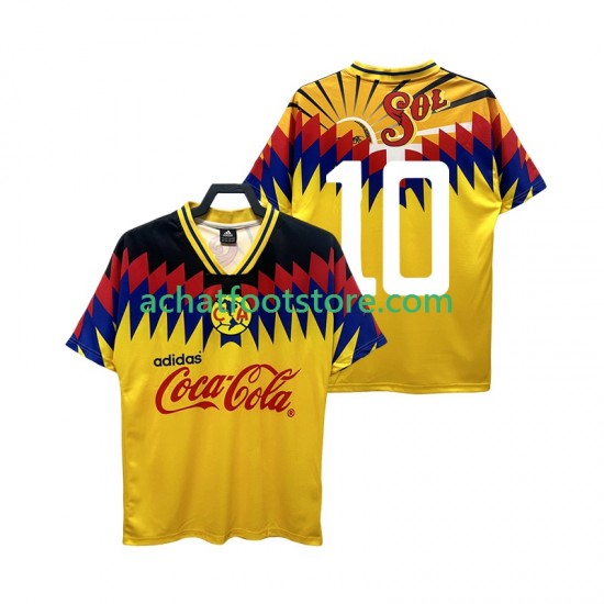 Maillot Club América 10 Rétro Domicile Tenue pour Homme 1995 Manche Courte
