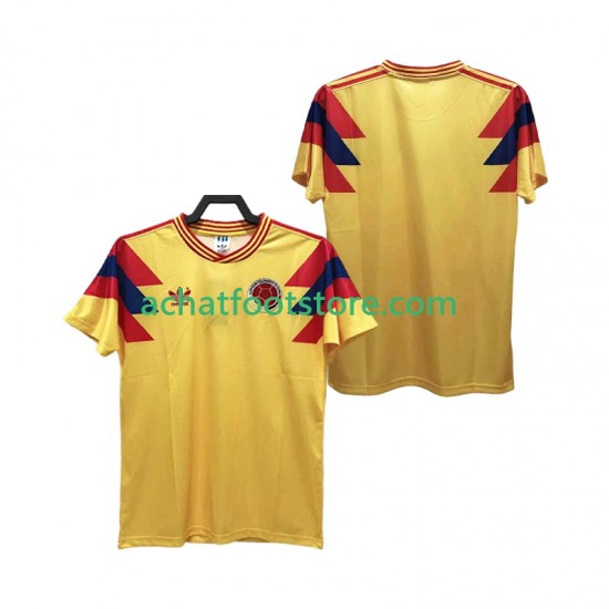 Maillot Colombie Rétro Domicile Tenue pour Homme 1990 Manche Courte