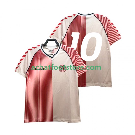 Maillot Danemark Rétro Domicile Tenue pour Homme 1986 Manche Courte