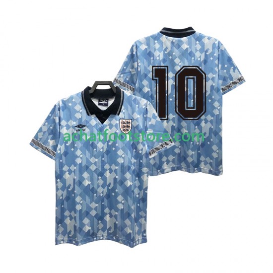 Maillot Angleterre 10 Rétro 3ème Tenue pour Homme 1990 Manche Courte