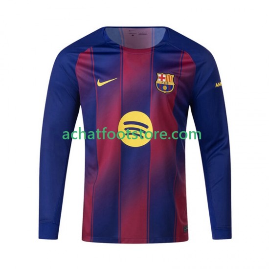 Maillot FC Barcelone Domicile Tenue pour Homme 2025-2026 Manche Longue