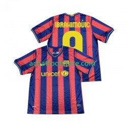 Maillot FC Barcelone Ibrahimović 9 Rétro Domicile Tenue pour Homme 2009 2010 Manche Courte