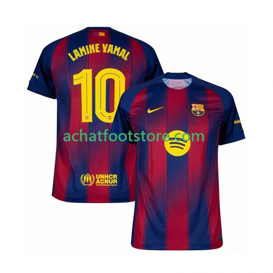 Maillot FC Barcelone Lamine Yamal 10 Champions League Domicile Tenue pour Homme 2025-2026 Manche Courte