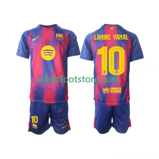 Maillot FC Barcelone Lamine Yamal 10 Champions League Domicile Tenue pour Enfant 2025-2026 Manche Courte