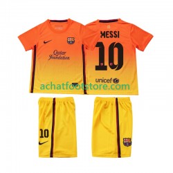 Maillot FC Barcelone Lionel Messi 10 Rétro Extérieur Tenue pour Enfant 2012 2013 Manche Courte