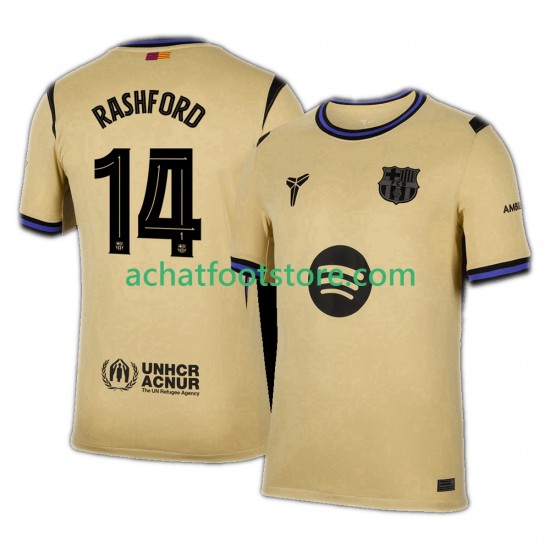 Maillot FC Barcelone Marcus Rashford 14 UCL Extérieur Tenue pour Homme 2025-2026 Manche Courte