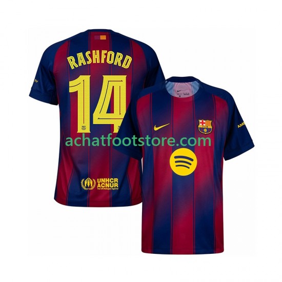 Maillot FC Barcelone Marcus Rashford 14 Champions League Domicile Tenue pour Homme 2025-2026 Manche Courte