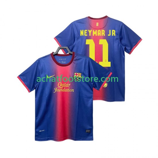 Maillot FC Barcelone Neymar JR 11 Rétro Domicile Tenue pour Homme 2012 2013 Manche Courte