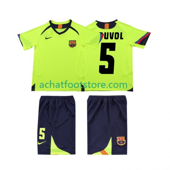 Maillot FC Barcelone PUVDL 5 Rétro Extérieur Tenue pour Enfant 1998 2006 Manche Courte