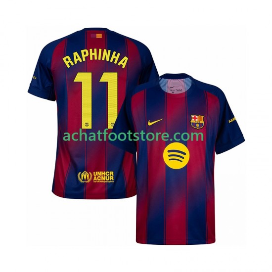 Maillot FC Barcelone Raphinha 11 Domicile Tenue pour Homme 2025-2026 Manche Courte