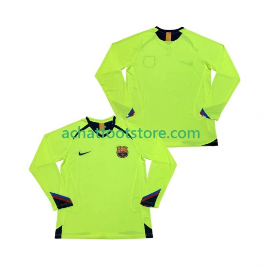 Maillot FC Barcelone Rétro Extérieur Tenue pour Homme 1998 2006 Manche Longue