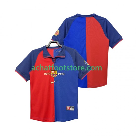 Maillot FC Barcelone Rétro Domicile Tenue pour Homme 1990 2022 Manche Courte